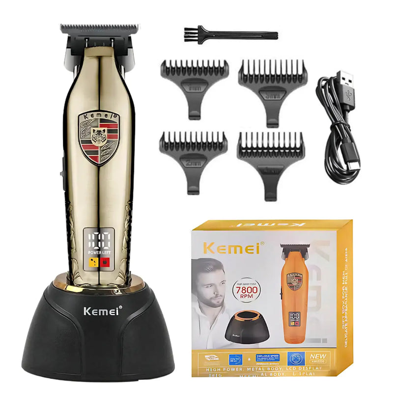 Kit Premium Corte Km-2230 + Acabamento Km-2236 + Shaver Km-T93 | Kemei ®