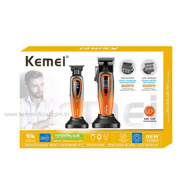 Kit Premium Corte 9.000RPM + Acabamento 8.000RPM com Base Km-8552 | Kemei ®