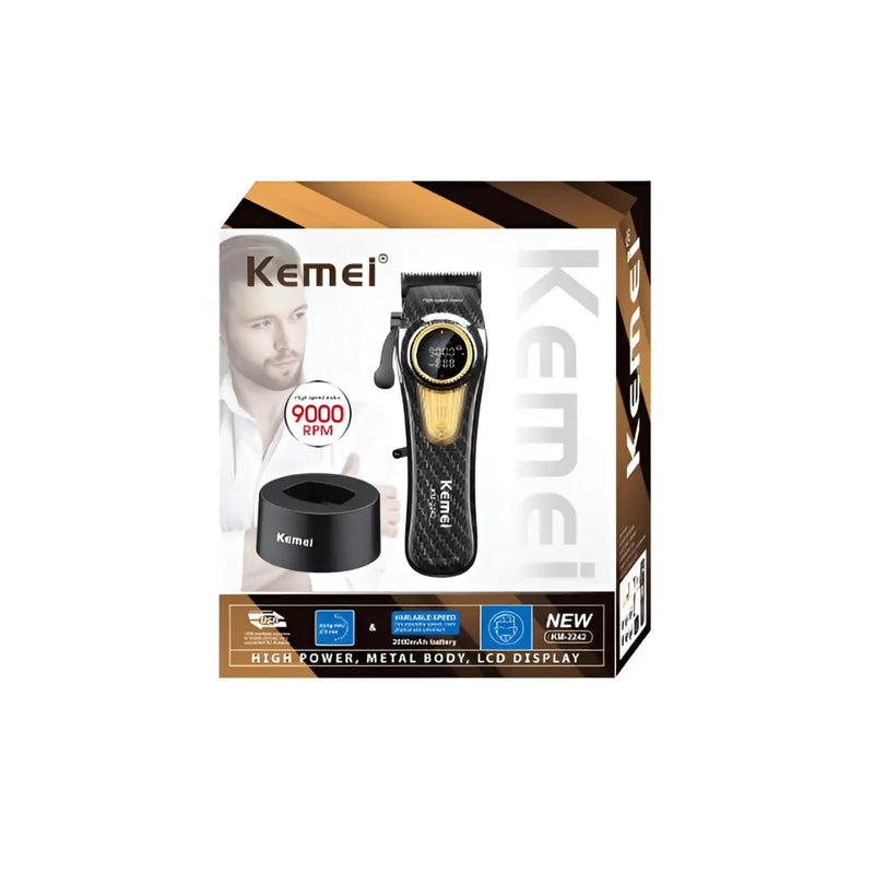 Kit Máquina de Corte Km-2242 + Acabamento Km-1677 + Shaver Km-TX10  | Kemei ®